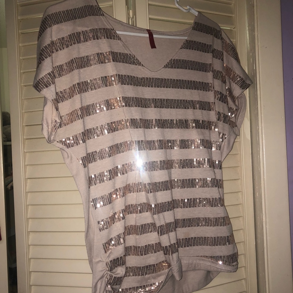 Glittery striped top